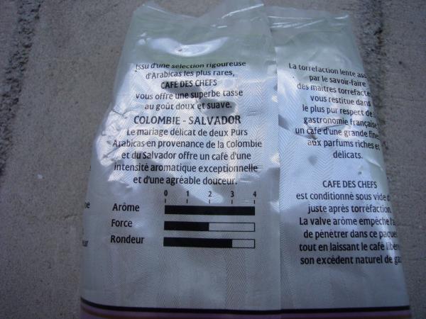 Legal Le Goût - Café des Chefs - Colombie Salvador 250g - fr text